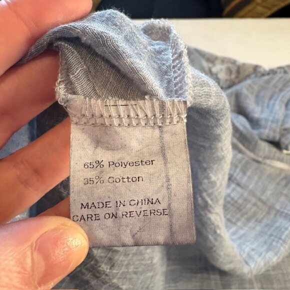 Simply Couture Lightweight Knit and Lace Long Cardigan in Blue Size XL - Picture 8 of 10